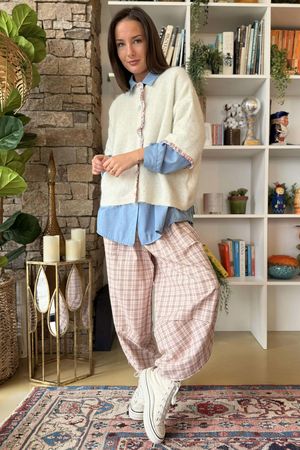 Agatha Libertine Cardigan Ecru Pink